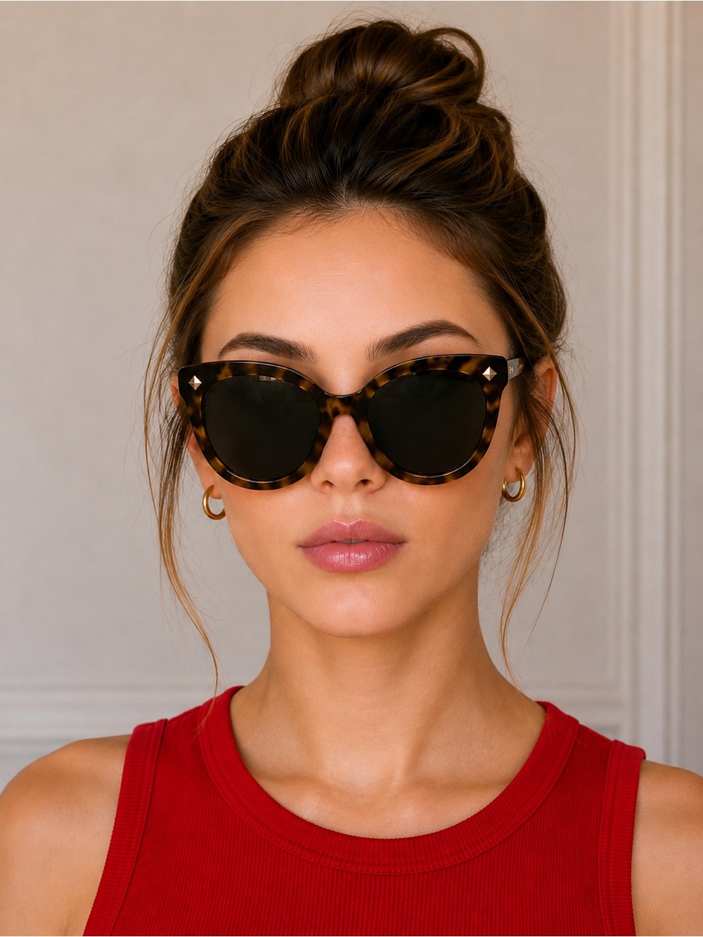 MCM Women's MCM612S 214 Tortoiseshell Cat-Eye Sunglasses 56-19-140 GUC